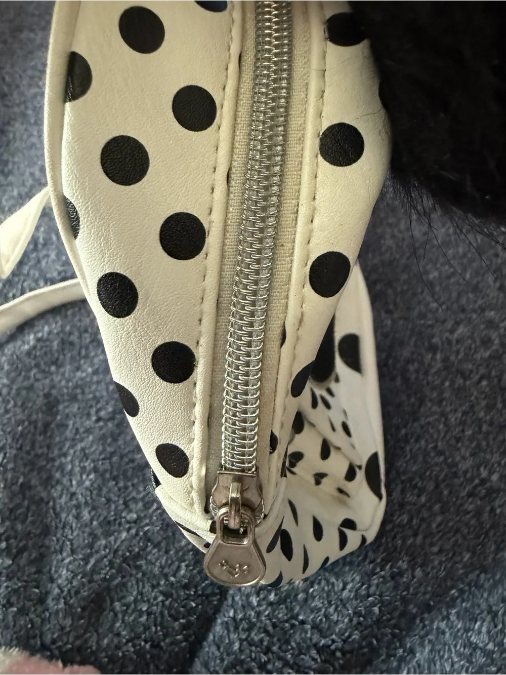 Justice Initial Polka Dot Mini Backpack Letter S Pom Pom